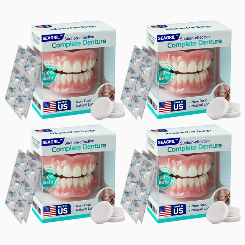 🔥Final 3 Hours: 70%OFF✅ Made and Shipped from the US|SEAGRIL™ Suction-fit Complete Denture 🍀