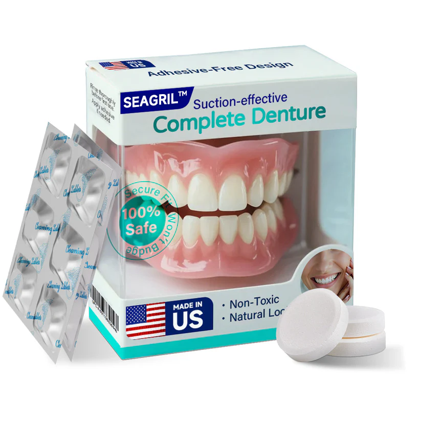 🔥Final 3 Hours: 70%OFF✅ Made and Shipped from the US|SEAGRIL™ Suction-fit Complete Denture 🍀