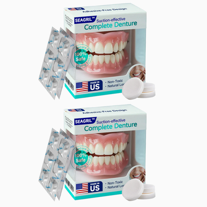 🔥Final 3 Hours: 70%OFF✅ Made and Shipped from the US|SEAGRIL™ Suction-fit Complete Denture 🍀